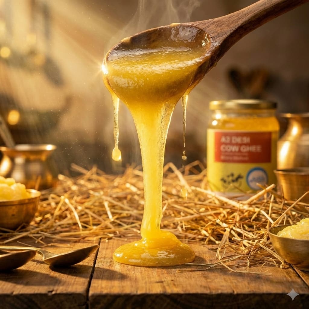 Amrit A2 Ghee Pouring